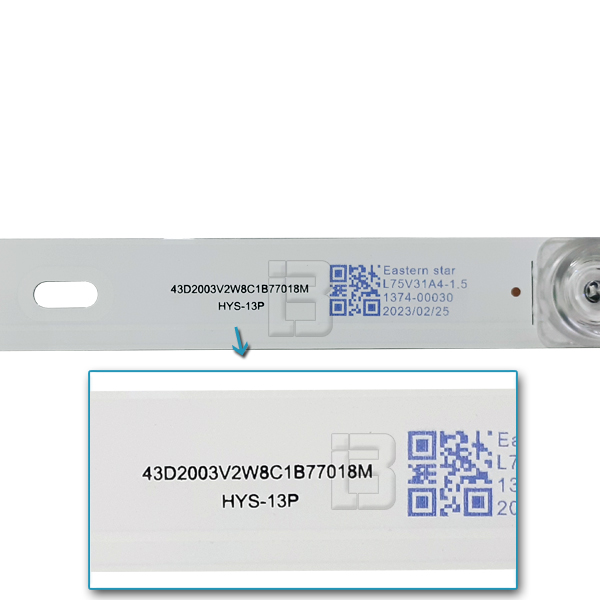 LED BAR-VOX43ADW - 43d2003v2w8c1b77018m-hys-13p