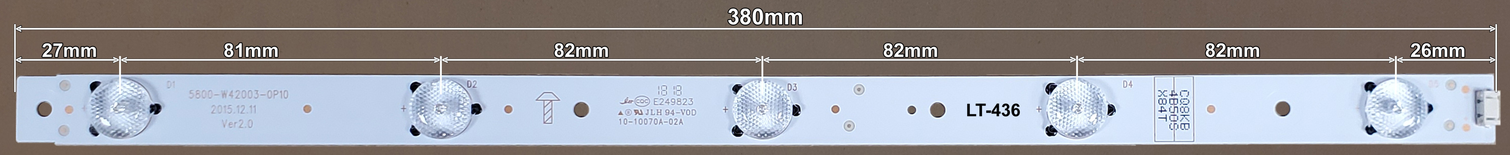 LED BAR-TESLA42W - lt436-led-traka-za-tesla-42-w0-380mm