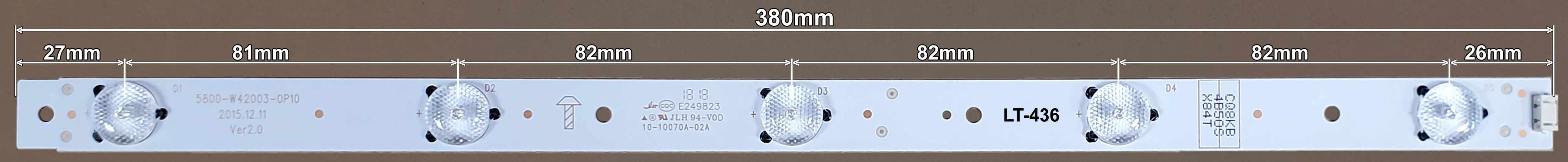 LED BAR-TESLA42W - lt436-led-traka-za-tesla-42-w0-380mm