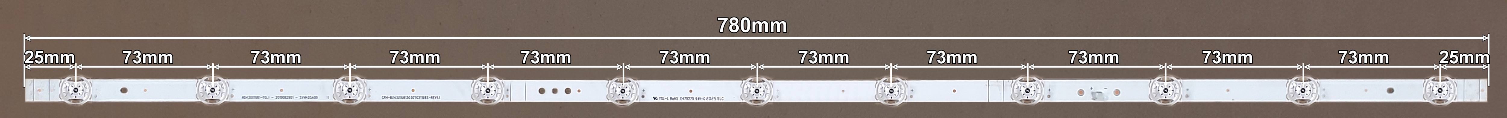 LED BAR-HISENSE43x2 - lt386-hisense pozadinsko osvetljenje-780mm
