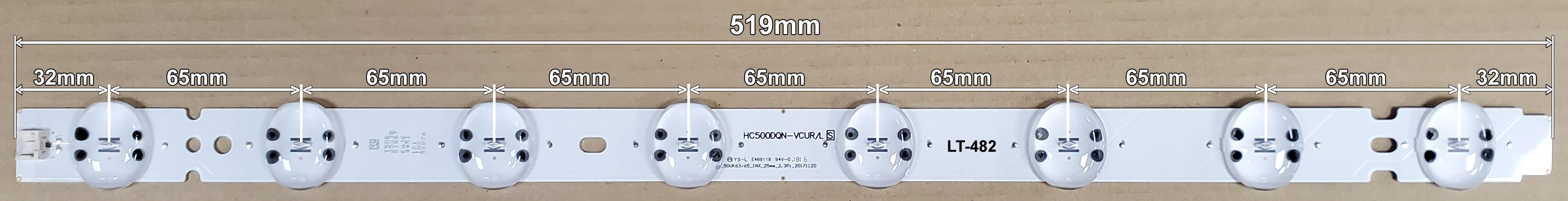 LED BAR-LG50UK63 - lt482-led-traka-za-lg-50uk63-519mm