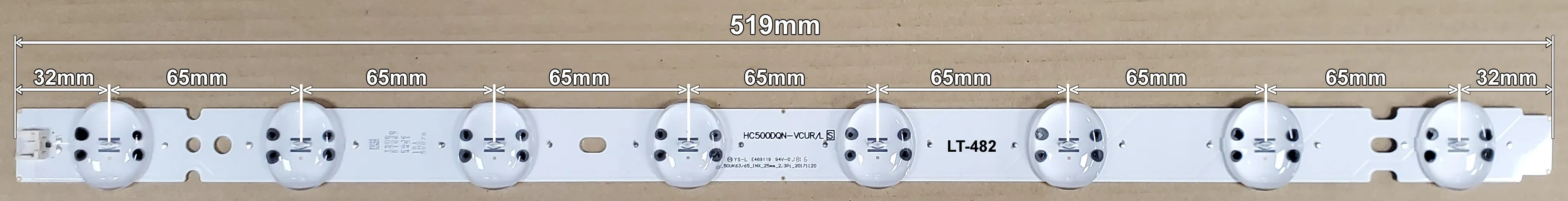 LED BAR-LG50UK63 - lt482-led-traka-za-lg-50uk63-519mm