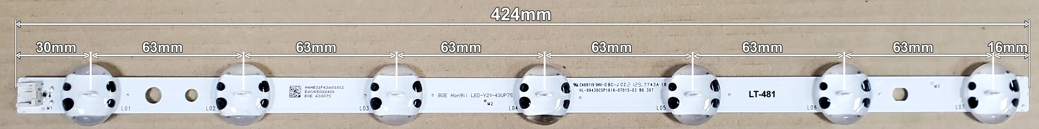 LED BAR-LG43UP75 - lt481-led-traka-za-lg-43up75-424mm