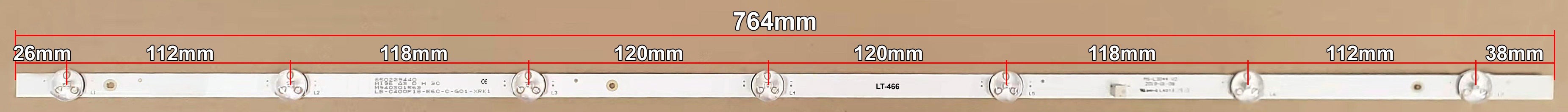 LED BAR-ALPHA40-1 - lt466-led-traka-za-alpha-40-1-764mm