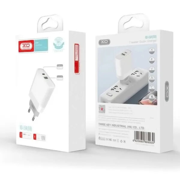 PUNJAČ KUĆNI USB-L64 - xo-punjac-za-mob-l64-20w-qc3-0-pd-fast-4438