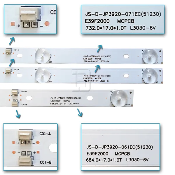 LED BAR-AWT39 - js-d-jp3920-061ec-51230-e39f2000-mcpcb