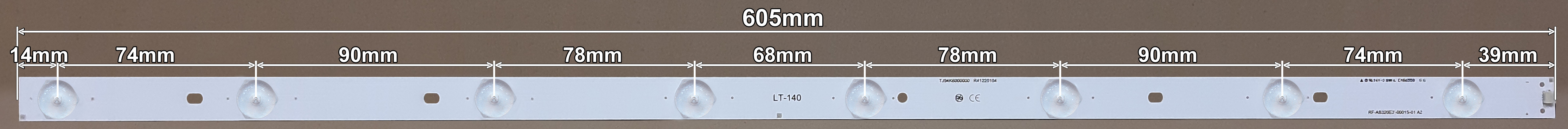 LED BAR-FUEGO32-1 - fuego traka 605mm