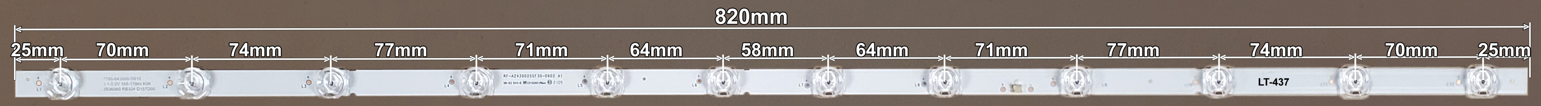 LED BAR-TESLA43D - lt437-led-traka-za-tesla-43-d910-820mm
