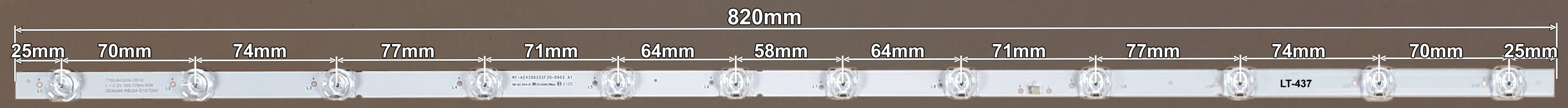 LED BAR-TESLA43D - lt437-led-traka-za-tesla-43-d910-820mm