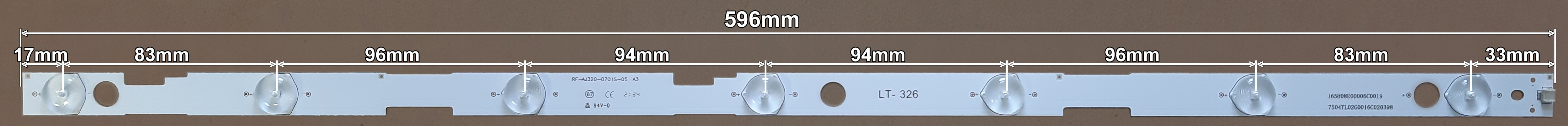 LED BAR-SHARP32 - lt326-led-traka-za-sharp-32-596mm
