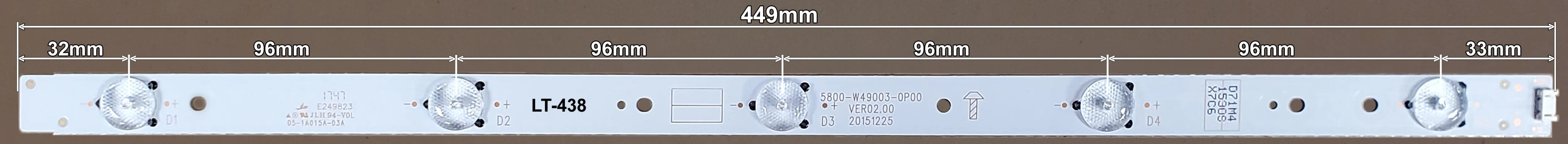 LED BAR-TESLA49S - lt438-led-traka-za-tesla-49-w2-449mm