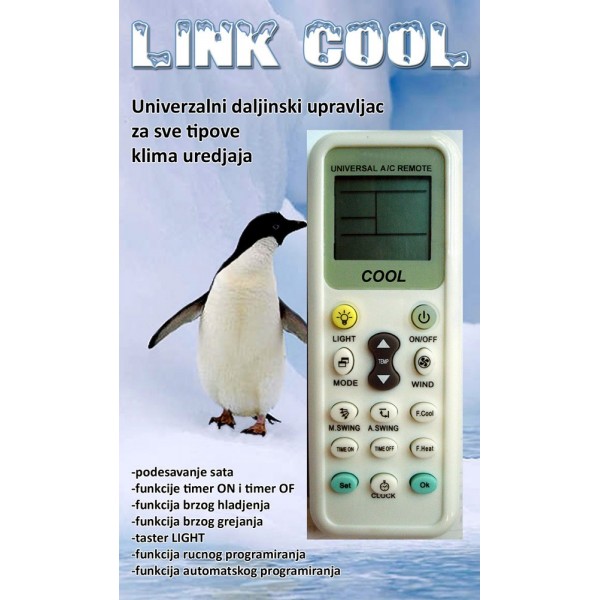 DALJINSKI UNI KLIMA COOL - univerzalni daljinski upravljač za klimu