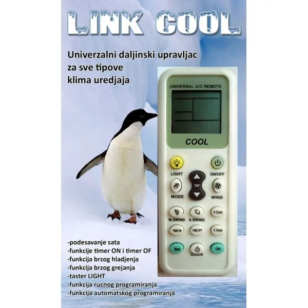 DALJINSKI UNI KLIMA COOL - univerzalni daljinski upravljač za klimu