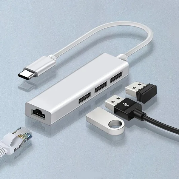 USBc-HUB4 - type-c-hub-4-u-1-rj45-100m-lan-3-usb-2-0-4693_1