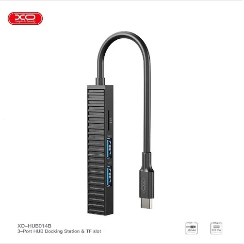 USBc-HUB014B - xo-hub-type-c-na-usb3-0-usb2-0-2-tf-hub014b-4774