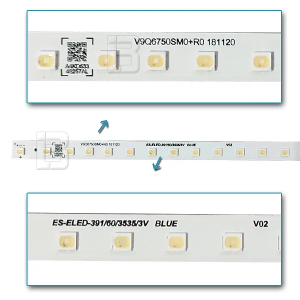 LED BAR-SAMSUNG75QE - v9q6750sm0-r0-es-eled-391-60-3535-3v-blue