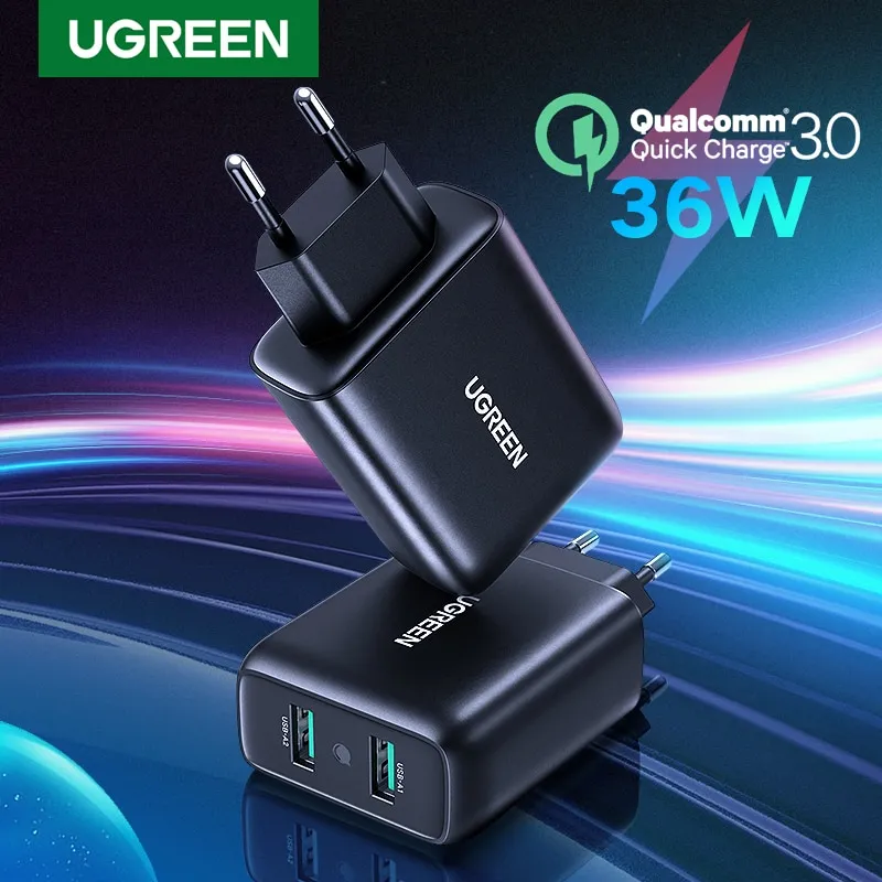 PUNJAČ KUĆNI USB-CD161 - ugreen-cd161-usb-brzi-punjac-3-0-2xusb-36w-3472_2