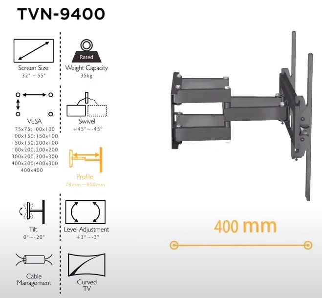 TV NOSAČ TVN9400 - 