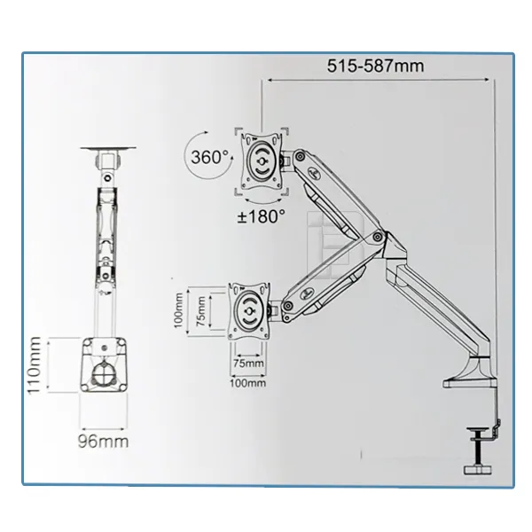 MONITOR NOSAČ TVD-031 - m10-nosac-monitora-dimenzije