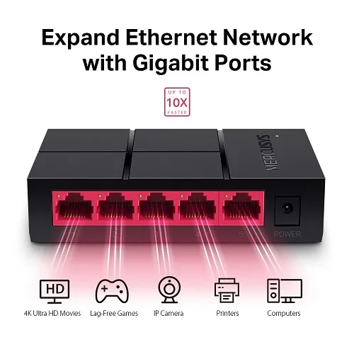 LAN SWITCH MS105G - switch-mercusys-10-100-1000-5-port-ms105g-4244_11