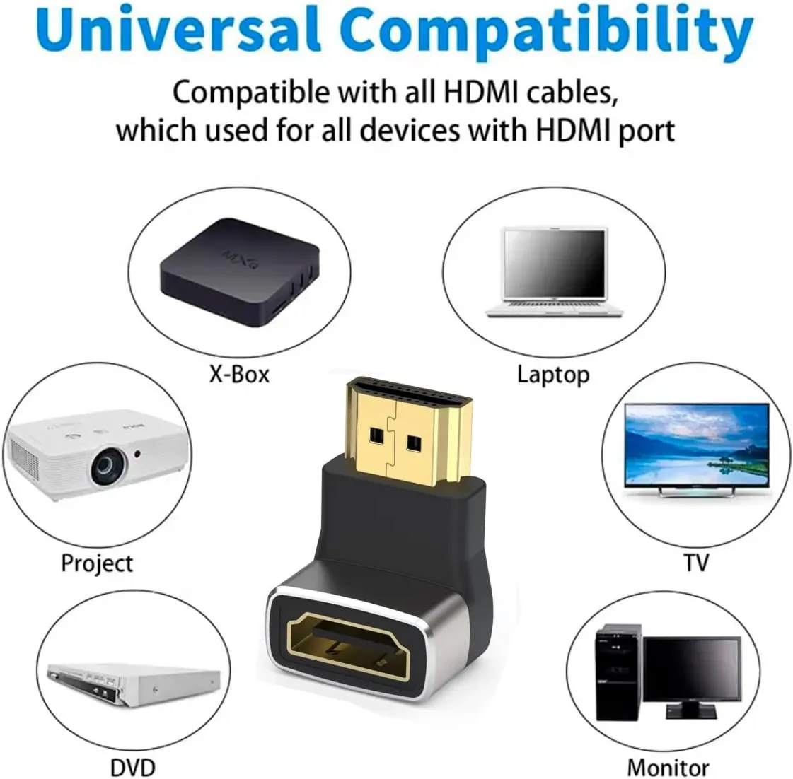 HDMI-HDMI M/Ž-90c 8K ADAPTER - hdmi ugaoni adapter