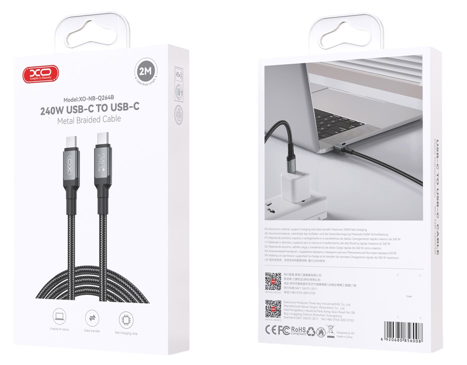 USBc-USBc NB-Q264B KABAL 240W 2M - xo-kabl-nb-q264b-type-c-na-type-c-240w-2m-crn-5052_3