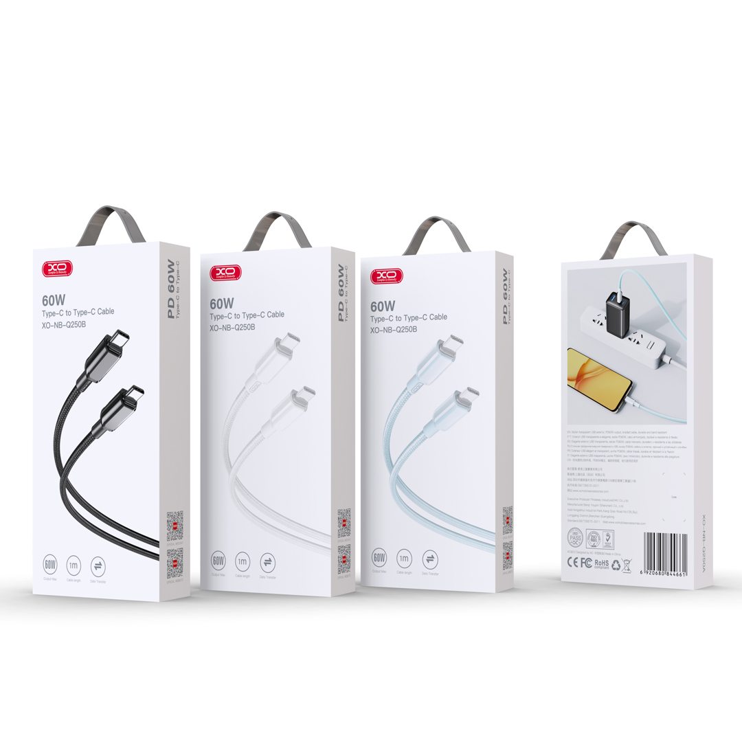 USBc-USBc NB-Q2502B KABAL 60W 1M - xo-kabl-nb-q250b-type-c-na-type-c-60w-pleteni-5051_1