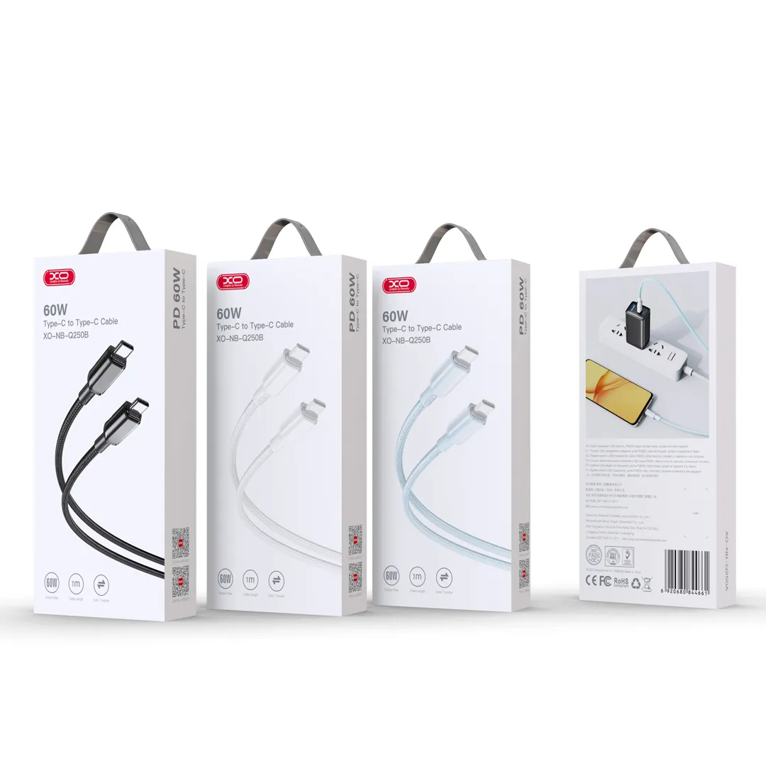 USBc-USBc NB-Q2502B KABL 60W 1M - xo-kabl-nb-q250b-type-c-na-type-c-60w-pleteni-5051_1