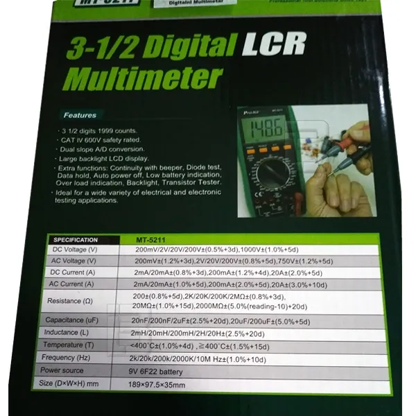 MULTIMETAR MT-5211 - unimer