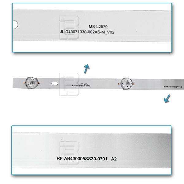 LED BAR-ALPHA43G7 - ms-l2570-jl.d43071330-002as-m_v02-rf-ab430005ss30-0701