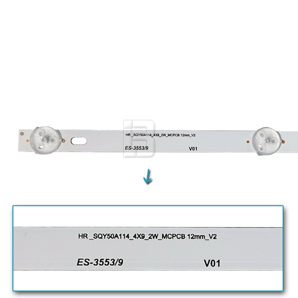 LED BAR-VIVAX50UHD - hr_sqy50a114_4x9_2w_mcpcb-12mm_v2