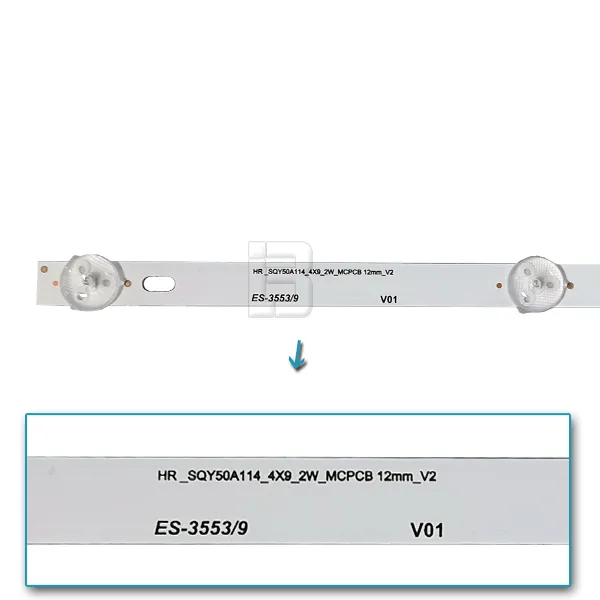 LED BAR-VIVAX50UHD - hr_sqy50a114_4x9_2w_mcpcb-12mm_v2