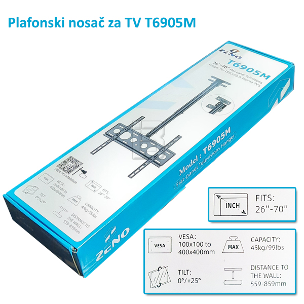 TV NOSAČ TV T6905M 26-70 - plafonski-nosac-za-tv-t6905m