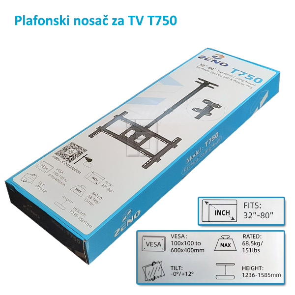 TV NOSAČ T750 32-80 - plafonski-nosac-za-tv-t-750