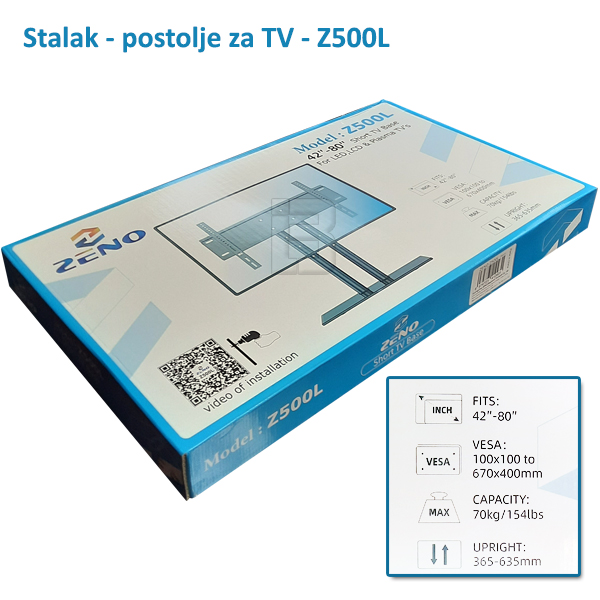 TV NOSAČ Z500L 42-80 - univerzalni-stalak-postolje-za-tv