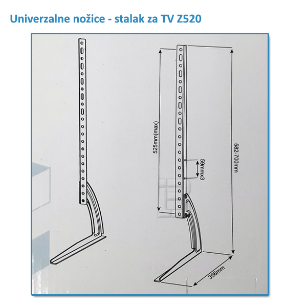 TV NOSAČ Z520 36-75 - univerzalne-nogice-stalak-za-tv