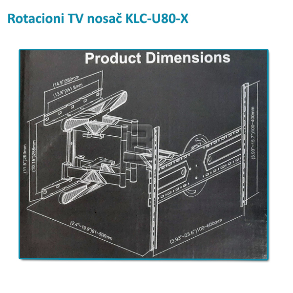 TV NOSAČ KLC-U80-X 40-80 - rotacioni-tv-nosac-dim