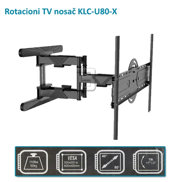 TV NOSAČ KLC-U80-X 40-80 - rotacioni-tv-nosac-90