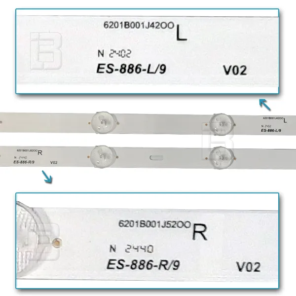 LED BAR-PANASONIC65DX - 6201b001j42oo