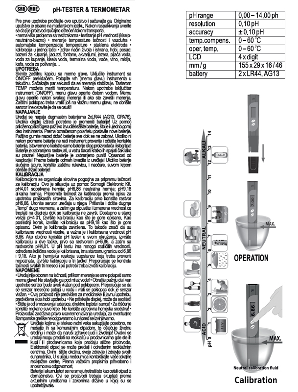 TESTER PHT01 - pht01-ph-tester
