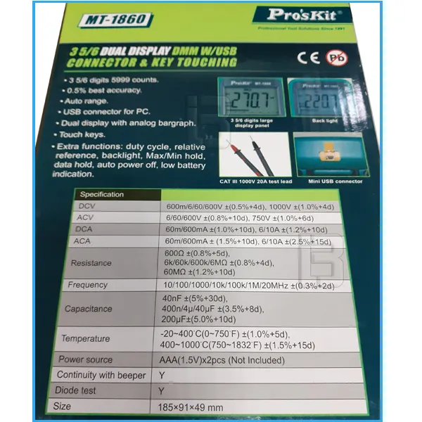 MULIMETAR MT-1860 - 