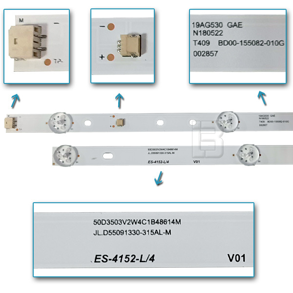 LED BAR-HISENSE55UHD - 50d3503v2w4c1b48614m