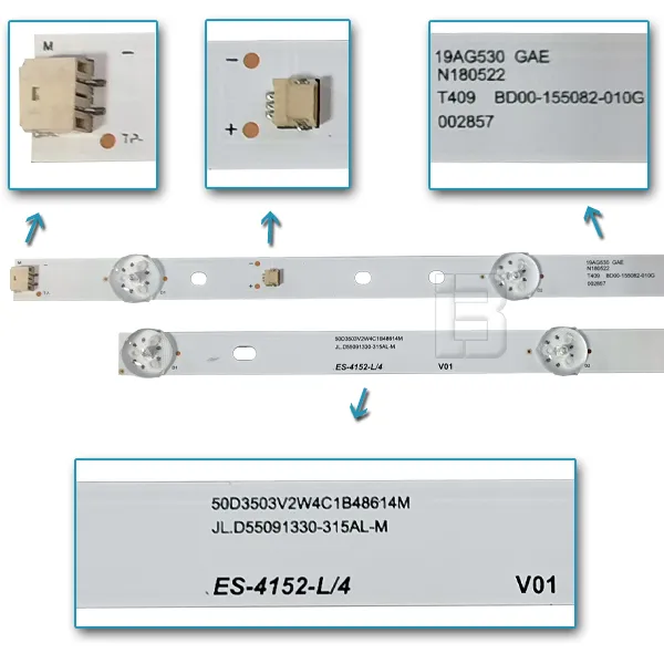 LED BAR-HISENSE55UHD - 50d3503v2w4c1b48614m