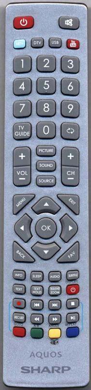 DALJINSKI SHARP RMC0001 - daljinski upravljač za sharp aquos tv